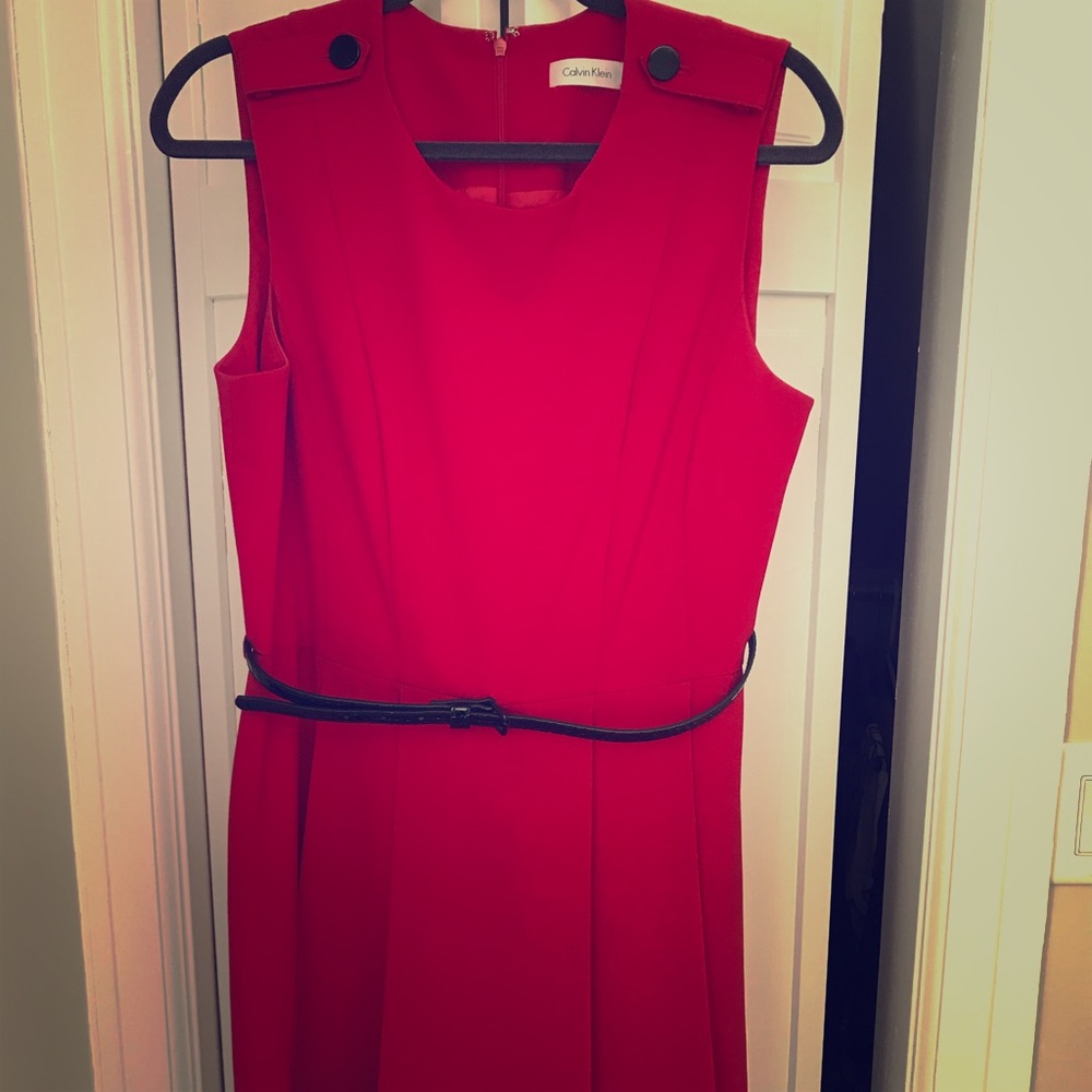 Calvin Klein Red sleeveless dress
